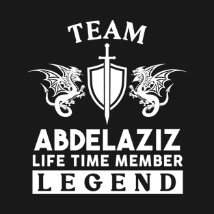 Abdelaziz Name T Shirt - Abdelaziz Life Time Member Legend Gift Item Tee T-Shirt