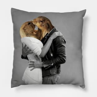 Squirrels Love Collage Pillow