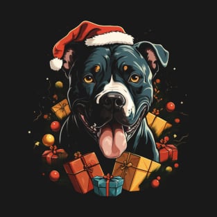 Christmas pitbull T-Shirt