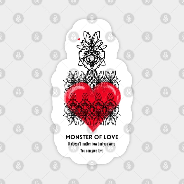 monster of love Magnet by crearty art