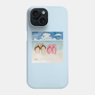 Flip flops off at the beach Phone Case