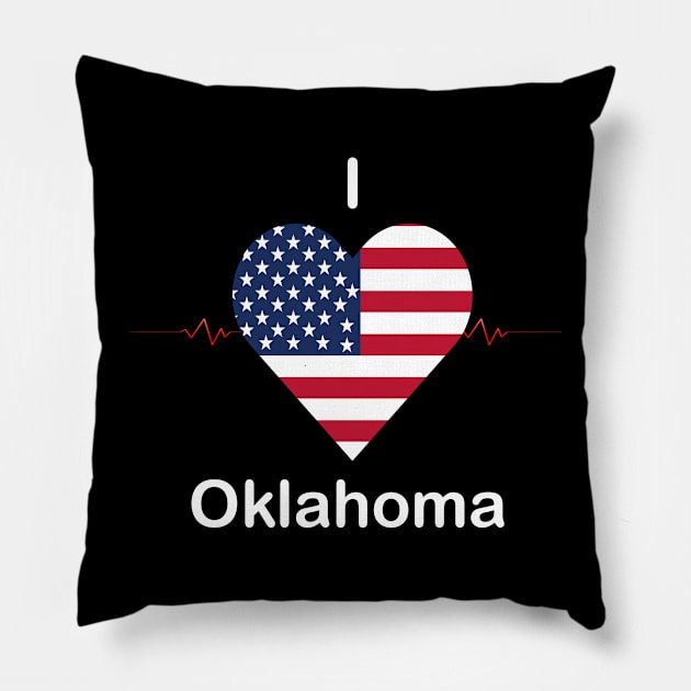 I love Oklahoma Pillow by FUNEMPIRE