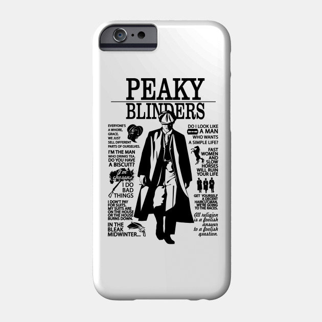 Peaky Blinders Tommy Shelby Quotes Peaky Blinders Phone Case