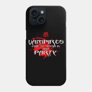 Vampire Day Walker Rave Party Slogan Poster Phone Case