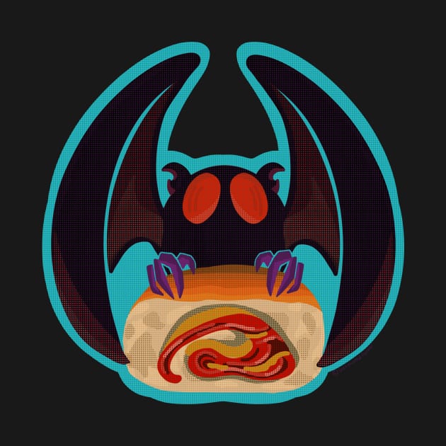 Mothman Pepperoni Roll WV Art by Get Hopped Apparel