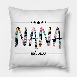 Nana Est 2022, floral Print Pillow