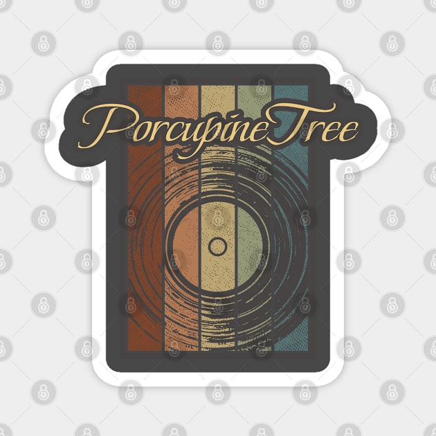 Porcupine Tree Vynil Silhouette Magnet by North Tight Rope