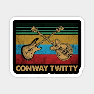 Graphic Proud Twitty Name Guitars Birthday 70s 80s 90s Magnet