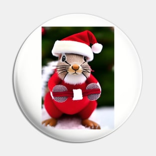 COLD FATHER XMAS SQUIRREL Pin