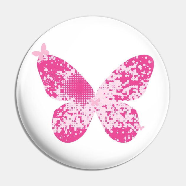 Pink Butterfly Vector Pin by Florentino