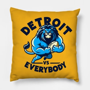 Detroit Lions vs Everybody Pillow