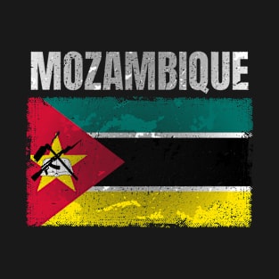 Distressed Mozambique Flag Graphic Gifts for Men Women Mozambican T-Shirt