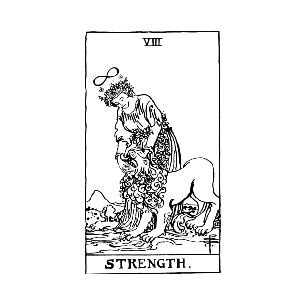 Strength Tarot Card by vintage-glow