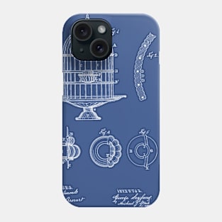 Bird Cage Vintage Patent Hand Drawing Phone Case