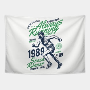 Always Running - Vintage Design for Runners Marathoners Tapestry