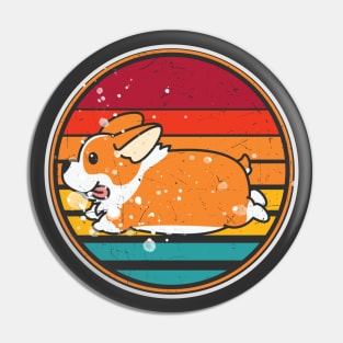 Colorful Corgi for Dog lovers Pin