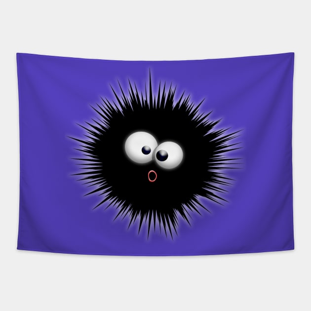 Sea Urchin Cartoon funny dazzled face Tapestry by BluedarkArt