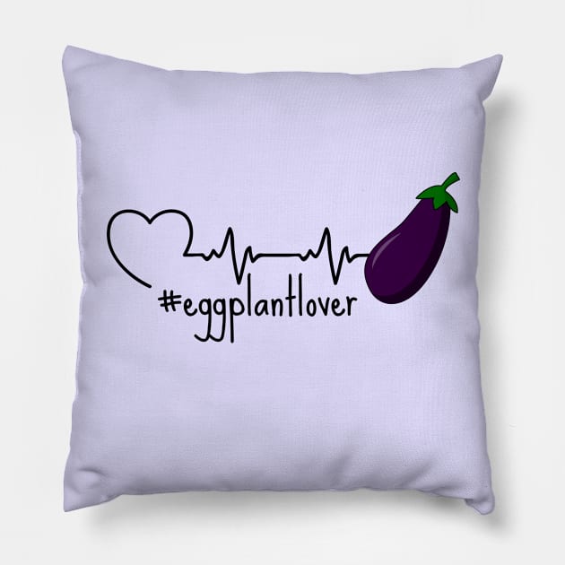 Eggplant in A Heartbeat Pillow by DesignArchitect