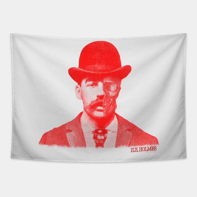 HH HOLMES Face of Evil Tapestry by darklordpug