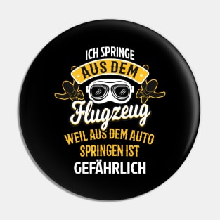 Fallschirm Fun Spruch Fallschirmspringen Pin