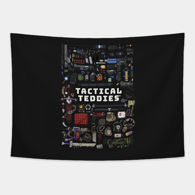 Tactical Teddies ® flat lay Tapestry by hiwez