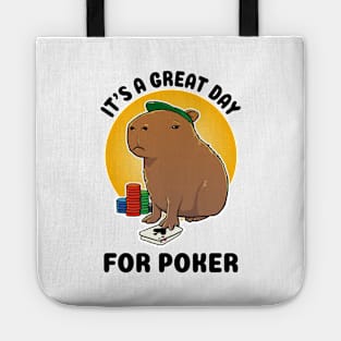 It's a great day for poker Capybara Tote