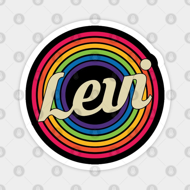 Levi - Retro Rainbow Style Magnet by MaydenArt