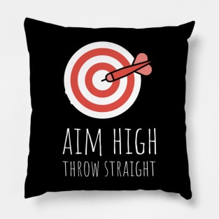 aim high throw straight Pillow