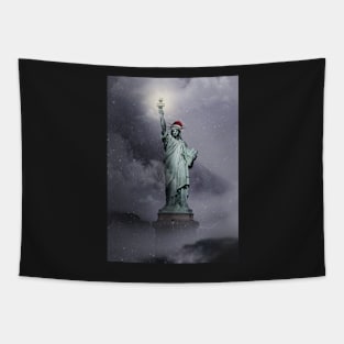 Christmas Statue of Liberty Tapestry