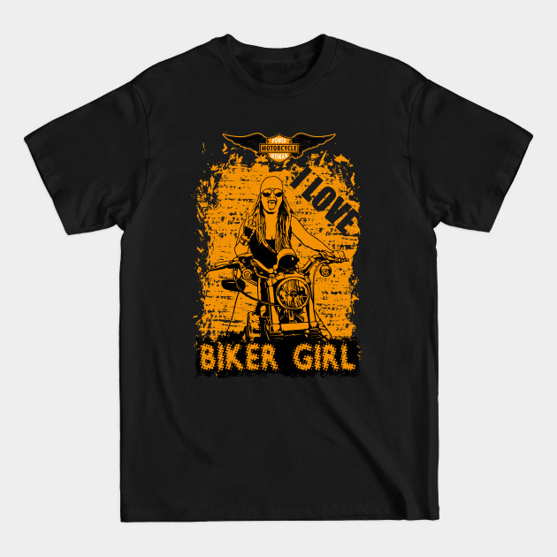 Disover I Love Biker Girl, T-shirt for Biker, MotorCycle Rider Tee, Biker Gift - Biker Girls - T-Shirt