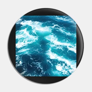 Hyperrealistic blue ocean waves Pin