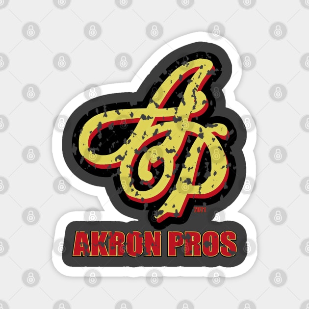 Vintage Akron Pros (Red & Gold) Magnet by 7071