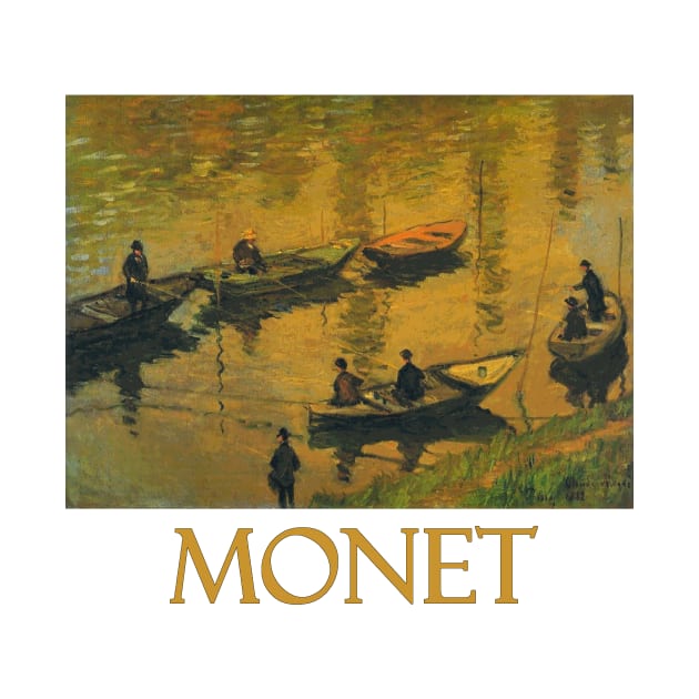 Anglers on the Seine at Poissy (1882) by Claude Monet by Naves