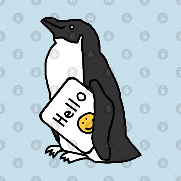 Cute Penguin Says Hello by ellenhenryart