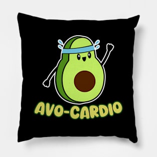 Avo-Cardio Pun Workout Running Avocado Exercise Pillow