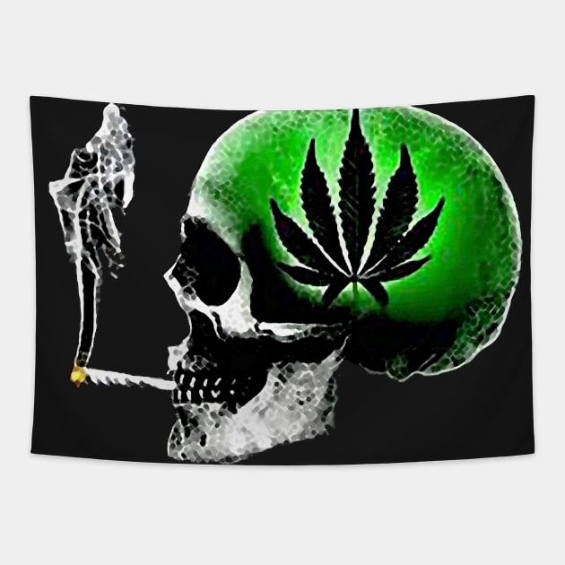 Skull Weed Tapestry by AlexsMercer22