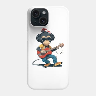 Monkey Play Guitar WIth Sunglasses Phone Case