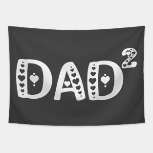 Mens Mens Dad Squared | Dad of Two T-Shirt Tapestry