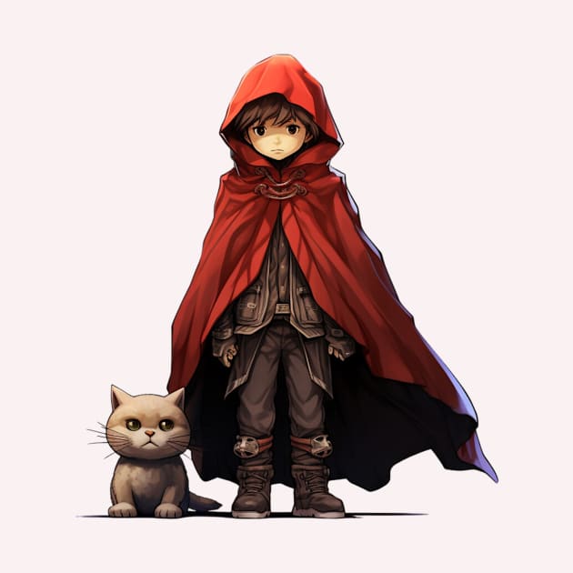 ฺBoy and his cat. by PK design shop