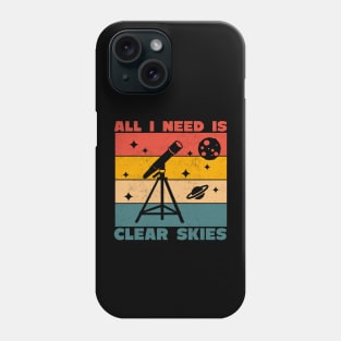 Astrophotography Telescope Clear Skies Phone Case