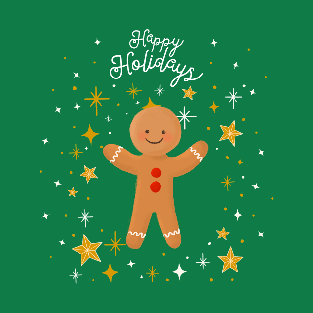 Happy Holidays Gingerbread Man by letnothingstopyou