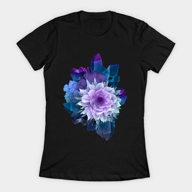 crystal floral tshirt, art by Sherrie Thai of Shaireproductions.com