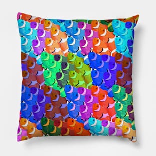 clown fish pattern colorful rainbow Pillow