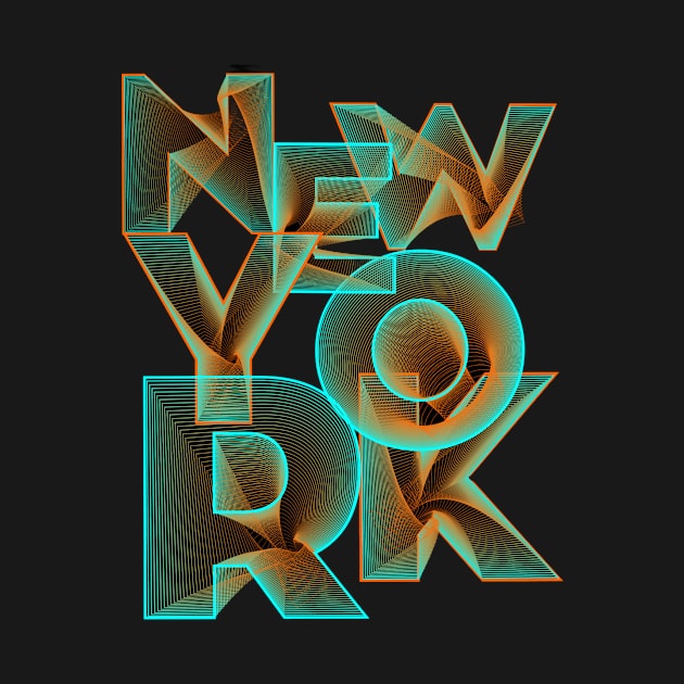 new york typography art by pmarekhersey