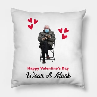 Bernie Sanders Mittens Funny Valentine Quarantine Inauguration Meme Pillow