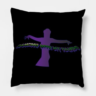 Goth Girl Dancing With Her Magic Hands Pillow