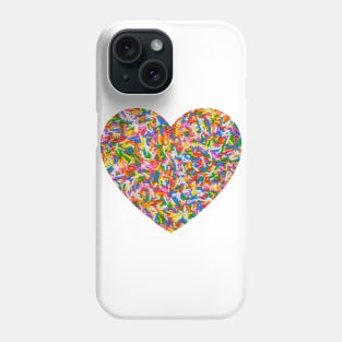 Colorful Sprinkles Heart Phone Case