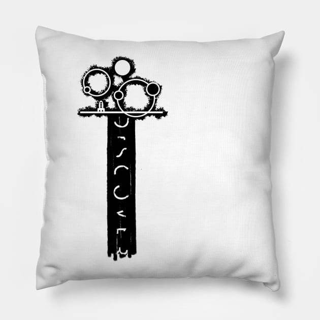 DISCOVER (INK) Pillow by NoirPineapple