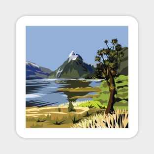 Mitre Peak, MIlford Sound, NZ Magnet