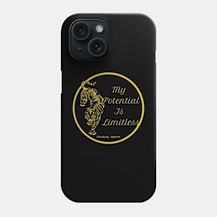 My Potential is limitless -gold Phone Case